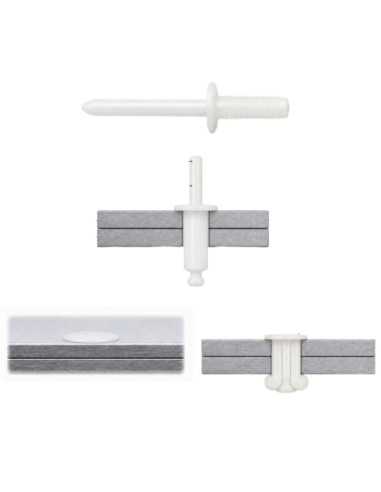 1 x Rivetto Cieco Testa Piatta Nylon Poliammide...