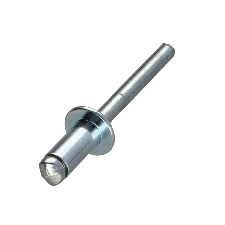 1 x Rivetto cieco interamente in acciaio 6X12 Testa Piatta