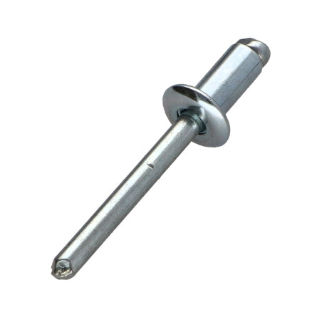 1 x Rivetto cieco interamente in acciaio 6X12 Testa Piatta