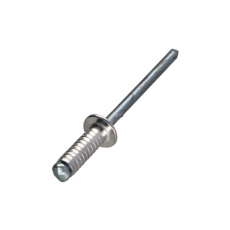 1 x Rivetto Scanalatura Barra Filettata Alluminio Acciaio 4x12 Testa Piatta