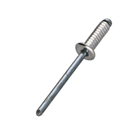 1 x Rivetto Scanalatura Barra Filettata Alluminio Acciaio 4x12 Testa Piatta