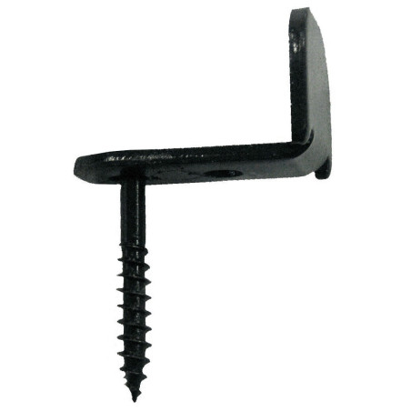 1 x Piastra di riscontro angolata con vite per cremonese dell'otturatore 25 mm Nero