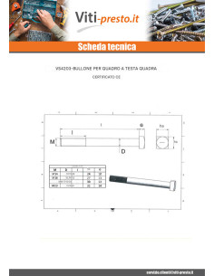 Bullone (Venduto Con Dado) Telaio M20X325 Testa Quadrata... 2