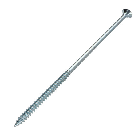 1 x Viti per legno TEKOR Testa Forata Dentellato 6X200 Filettata Su 70 T30 Zincate cut Chiodo Anti-Spacco 17