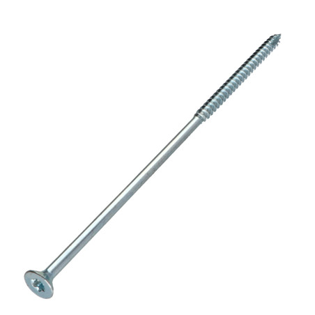 1 x Viti per legno TEKOR Testa Forata Dentellato 6X180 Filettata Su 70 T30 Zincate cut Chiodo Anti-Spacco 17