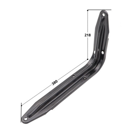 1 x Staffa per mensola 218X380 Nero