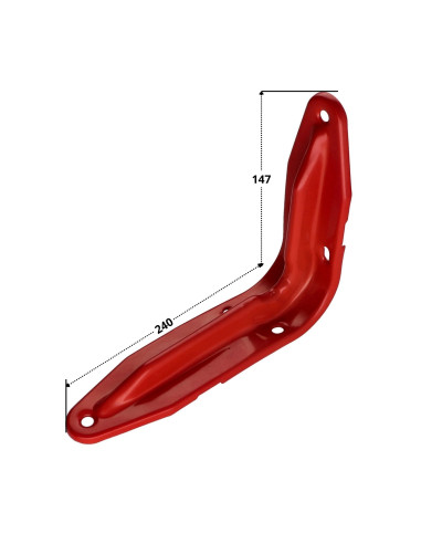 1 x Staffa per mensola 147X240 Rosso