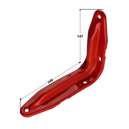1 x Staffa per mensola 147X240 Rosso