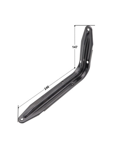 1 x Staffa per mensola 147X240 Nero