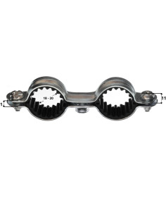 Doppio collare di fissaggio insonorizzato M7X150 Diametro... 2