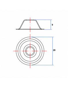 Rosetta conica 9X28 Zincate 2