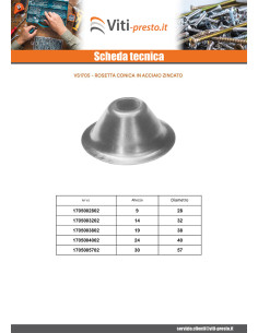 Rosetta conica 30X57 Zincate 2
