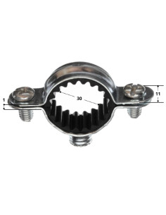 Semplice collare di fissaggio insonorizzato M7X150... 2