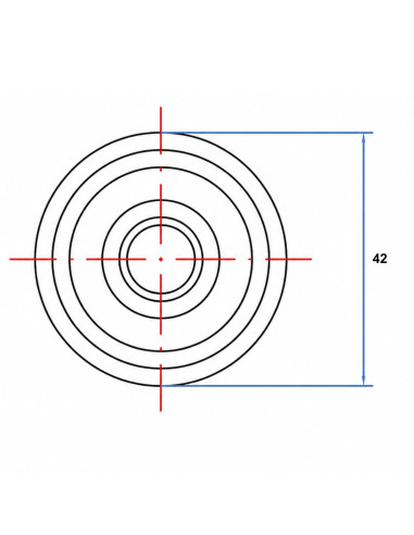 1 x Rosetta piatta 40 Zincate