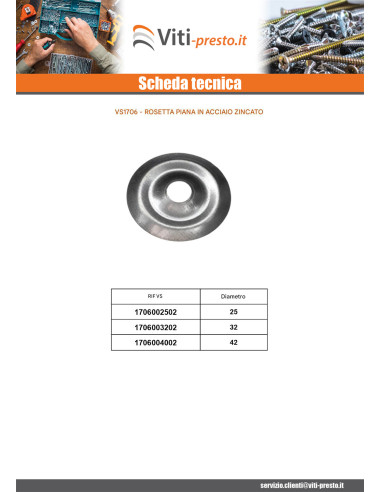 1 x Rosetta piatta 40 Zincate