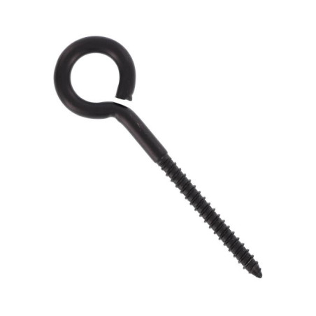 1 x Golfare A Vite Legno Acciaio Inox A4 Nero 8X84 Filettata Su 49 Occhio 20