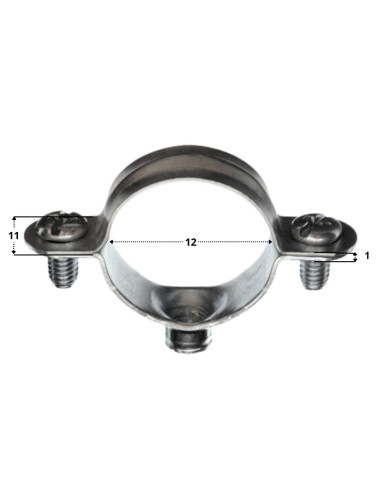 1 x Fascetta stringitubo in metallo M7X150...