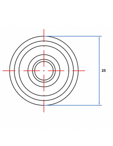 1 x Rosetta piatta 25 Zincate