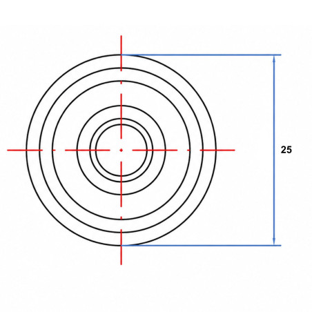 1 x Rosetta piatta 25 Zincate