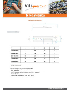 Sospensione Lunghezza 170 Zincate 2
