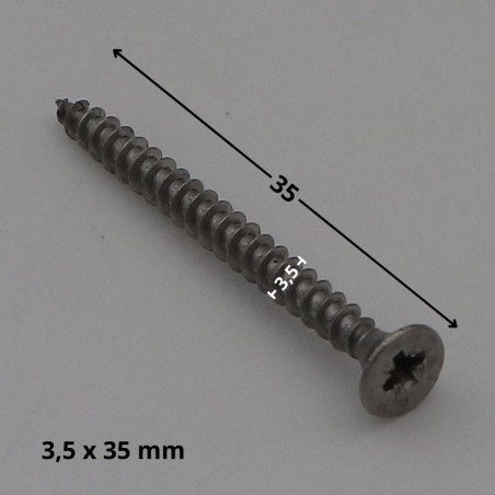 1 x Vite Per Legno E Truciolato Acciaio Inox A2 Testa Forata Pozy 3,5X35