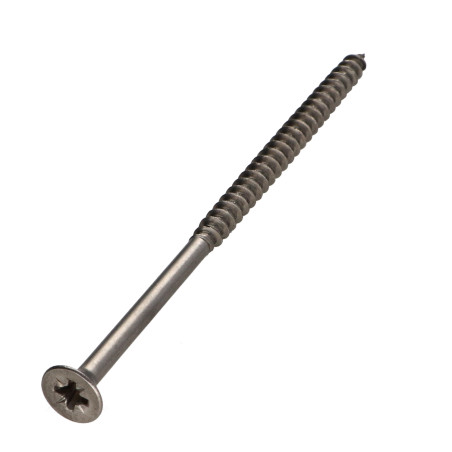 1 x Vite Per Legno E Truciolato Acciaio Inox A2 Testa Forata Pozy 5X100 Filettatura Parziale
