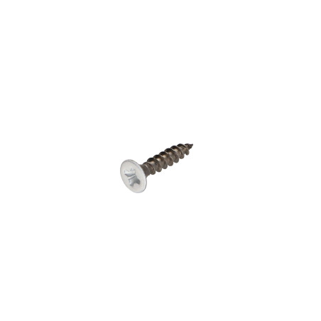 1 x Vite Per Legno E Truciolato Acciaio Inox A2 Testa Forata Pozy 4X20 Laccato Bianco 9016
