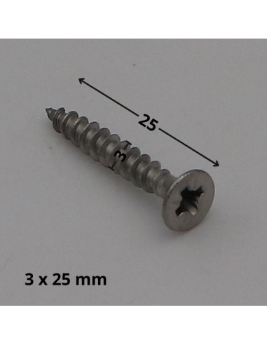 1 x Vite Per Legno E Truciolato Acciaio Inox A2...