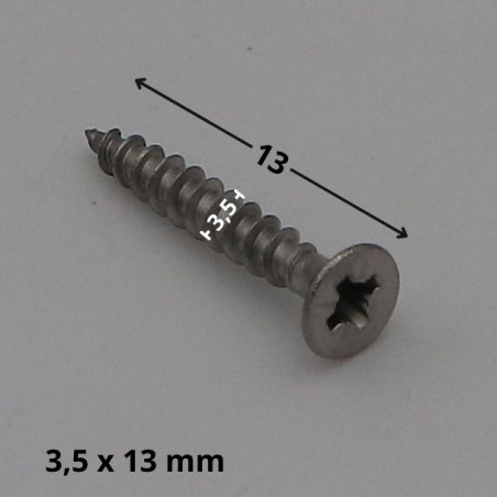1 x Vite Per Legno E Truciolato Acciaio Inox A2 Testa Forata Pozy 3,5X13