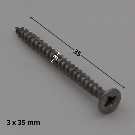 1 x Vite Per Legno E Truciolato Acciaio Inox A2 Testa Forata Pozy 3X35 microviti