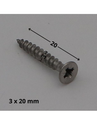1 x Vite Per Legno E Truciolato Acciaio Inox A2...
