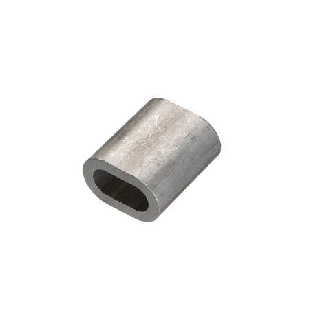 1 x Manicotto a crimpare Alluminio per cavo nucleo tessile Diametro 6 e nucleo metallico Diametro 5