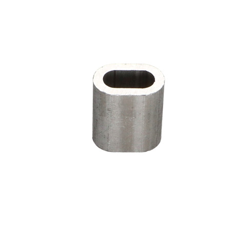 1 x Manicotto a crimpare Alluminio per cavo nucleo tessile Diametro 6 e nucleo metallico Diametro 5
