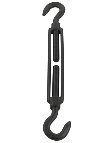 1 x Tenditore A Due Ganci M6 Acciaio Inox A4 Nero