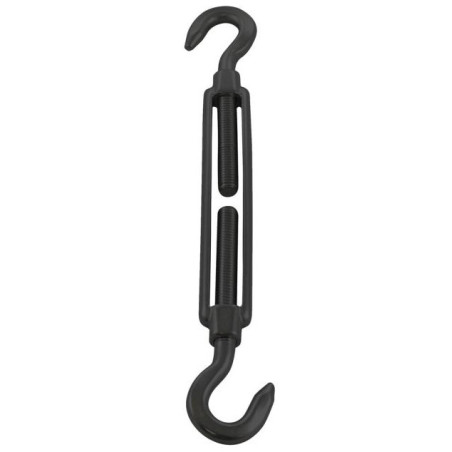 1 x Tenditore A Due Ganci M6 Acciaio Inox A4 Nero