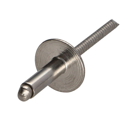 1 x Rivetto Cieco Tutto Acciaio Inox Testa Extra Large 3.2X6 Spessore Di Serraggio 1 con 3