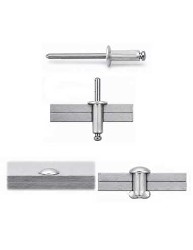 1 x Rivetto cieco interamente in acciaio ZING...