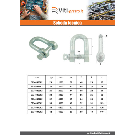 1 x Grillo Destra con Golfare con Vite con Occhio Zincate 6