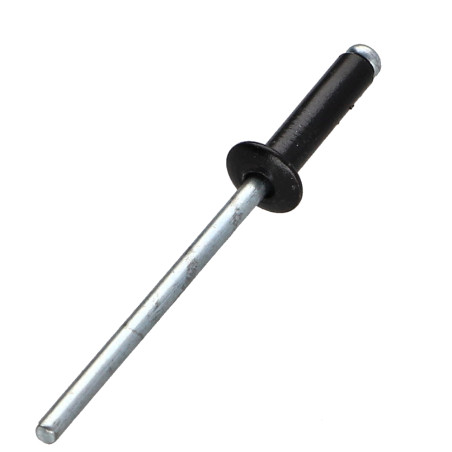 1 x Rivetti a strappo Alumínio Pino de aço 4.8X12 Spessore Di Serraggio 5 con 7 Testa tonda standard Nero