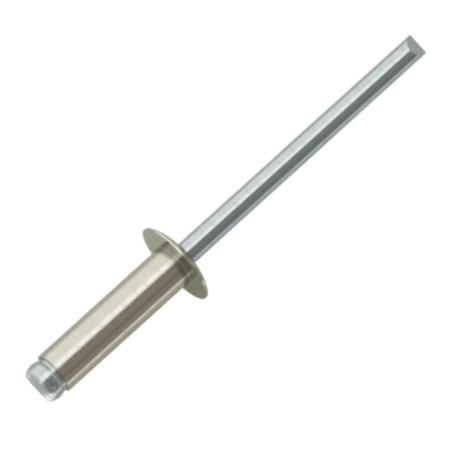 1 x Rivetti a strappo Alumínio Pino de aço 3,2X6 Spessore Di Serraggio 1 con 3 Testa tonda standard Ral9002 Bianco