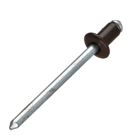 1 x Rivetti a strappo Alumínio Pino de aço 4x6 Spessore Di Serraggio 0,5 A 2 Testa tonda standard Ral8014 Marrone Seppia