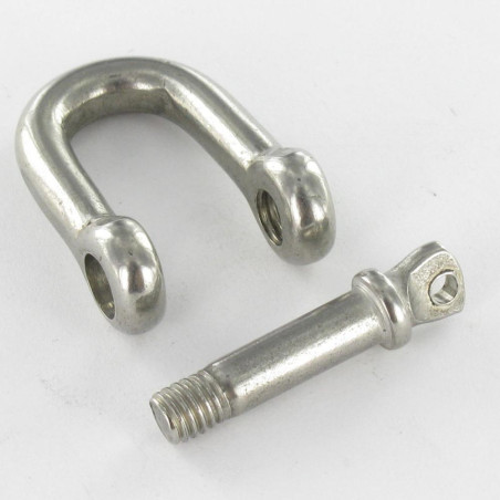 1 x Grillo Destra con Golfare con Vite con Occhio Acciaio Inox A4 Diametro 4