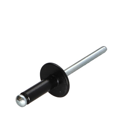 1 x Rivetti a strappo Alumínio Pino de aço 4.8X16 Spessore Di Serraggio 9A11 Testa Larga ALX Nero