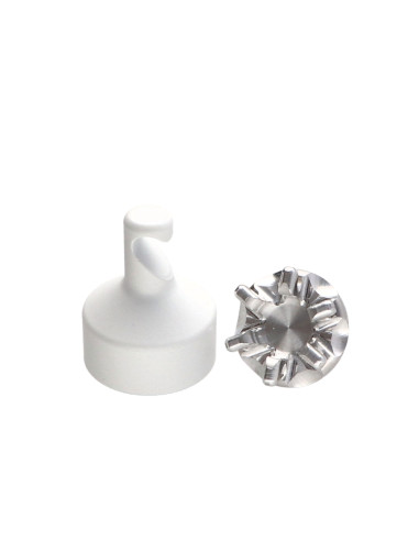 1 x Gancio decorativo Alluminio Bianco con...