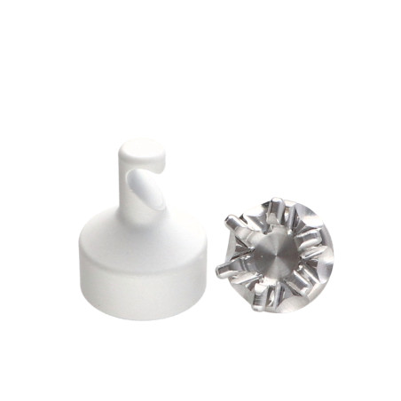 1 x Gancio decorativo Alluminio Bianco con fissaggio per cartongesso L'ATTACHANTE