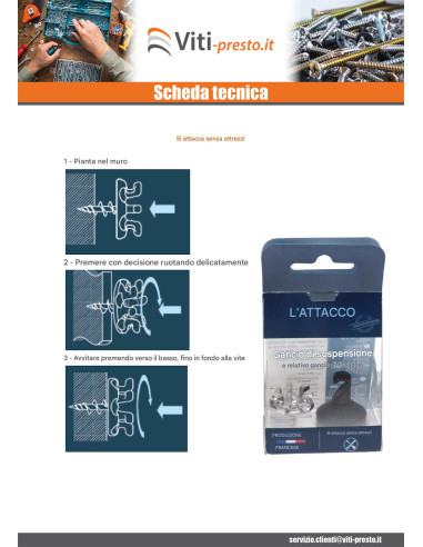 1 x Gancio decorativo Alluminio Bianco con...