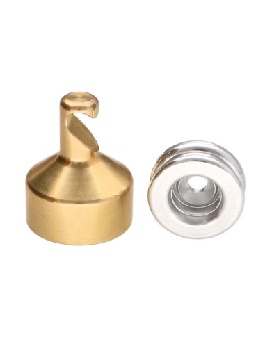 1 x Gancio decorativo Ottone con fissaggio...