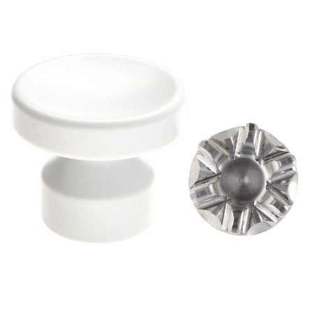 1 x Appendiabiti decorativo Alluminio Bianco con fissaggio per cartongesso L'ATTACHANTE