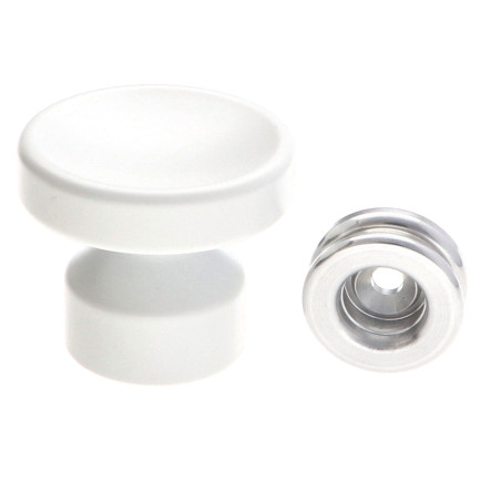 1 x Appendiabiti decorativo Alluminio Bianco con fissaggio multimateriale L'ATTACHANTE