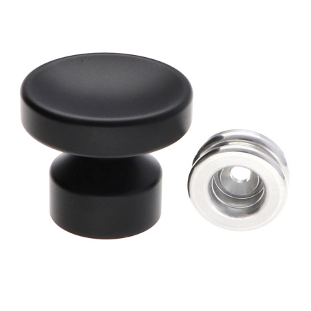 1 x Appendiabiti decorativo Alluminio Nero con fissaggio multimateriale L'ATTACHANTE